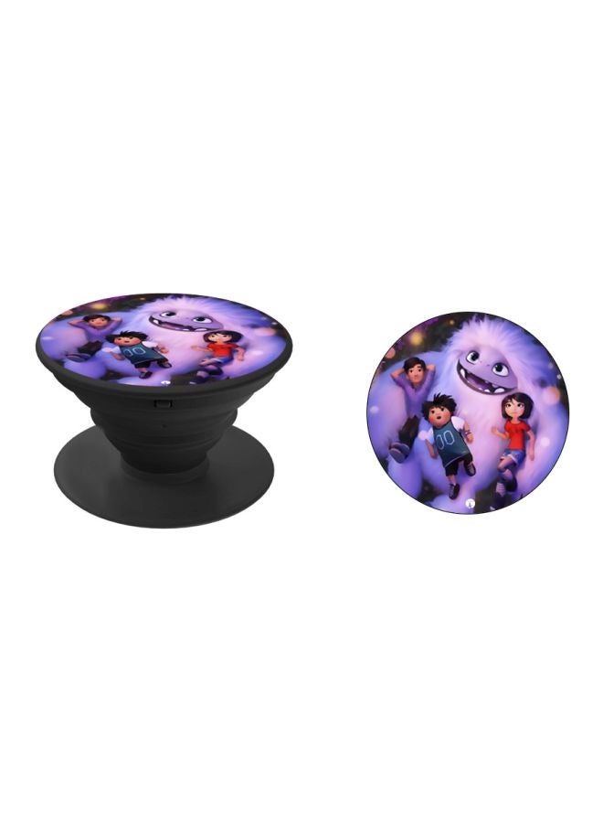 BP Cartoon Printed Pop Socket Phone Holder Purple/Red/Black - Image 2