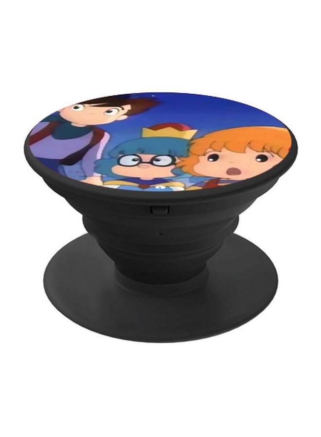 BP Cartoon Printed Pop Socket Grip Black/Blue/Brown - Image 1