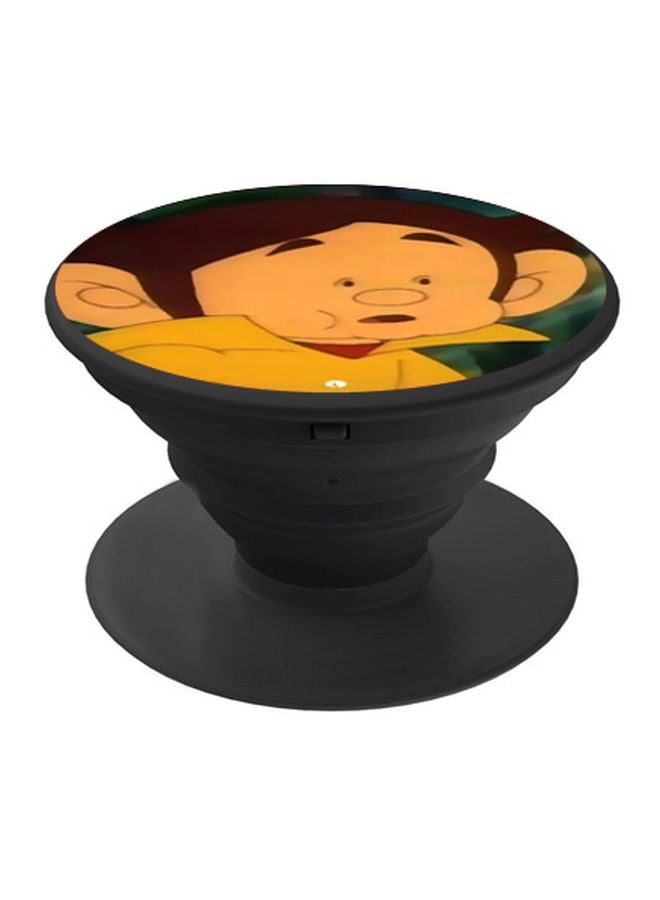 BP Cartoon Printed Pop Socket Grip Black/Yellow/Brown - Image 1