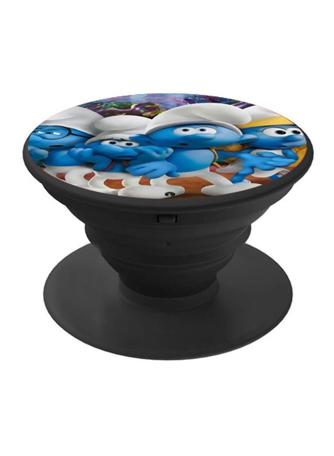 BP Cartoon Printed Mobile Pop Socket Blue/White/Yellow - Image 1