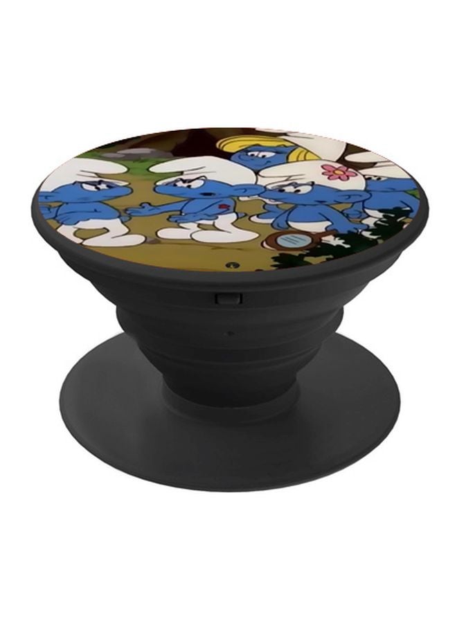 بي بي مقبض بوب سوكيت للموبايل بطبعة رسومات كرتونية أزرق/أبيض/أصفر - Image 1