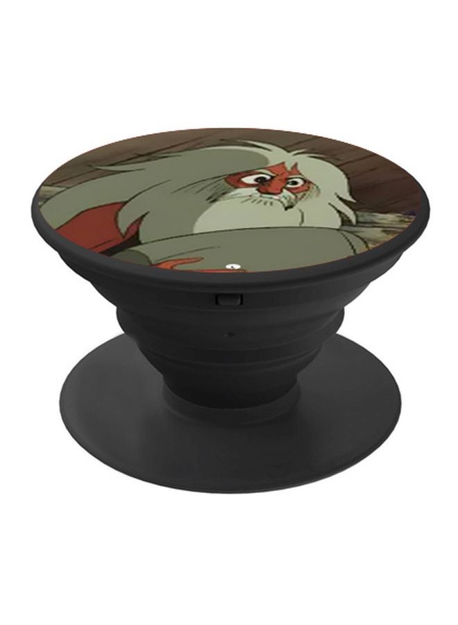 BP Cartoon Printed Mobile Pop Socket Grey/Brown/White - Image 1