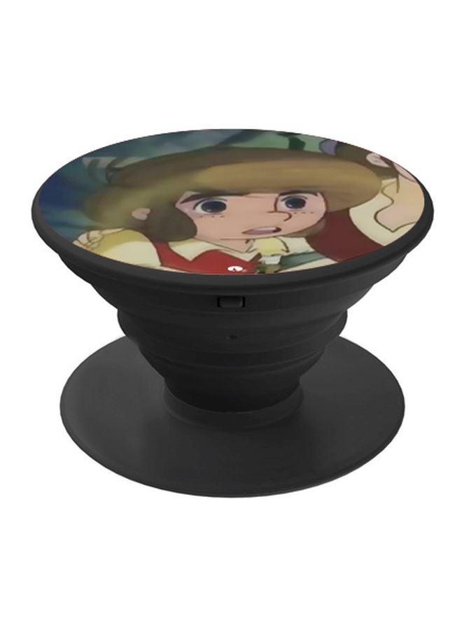 BP Cartoon Printed Mobile Pop Socket Black/Brown/Beige - Image 1