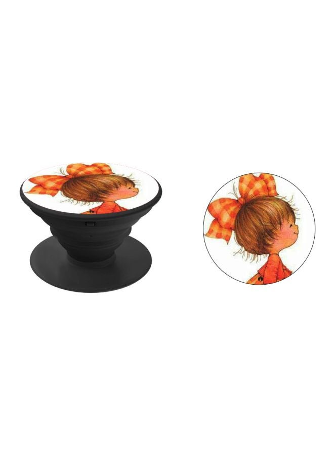 BP Little Girl Printed Pop Socket Phone Holder White/Orange/Black - Image 2