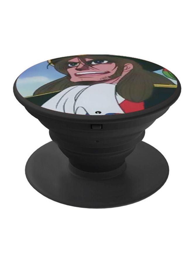 BP Cartoon Printed Mobile Pop Socket Black/White/Brown - Image 1