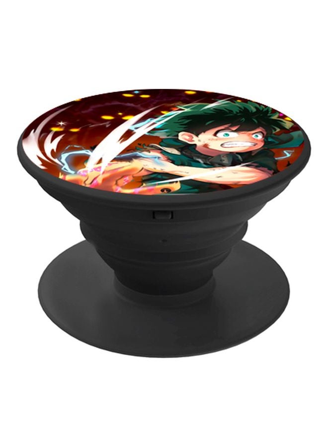 BP Cartoon Printed Mobile Pop Socket Black/Green/Brown - Image 1