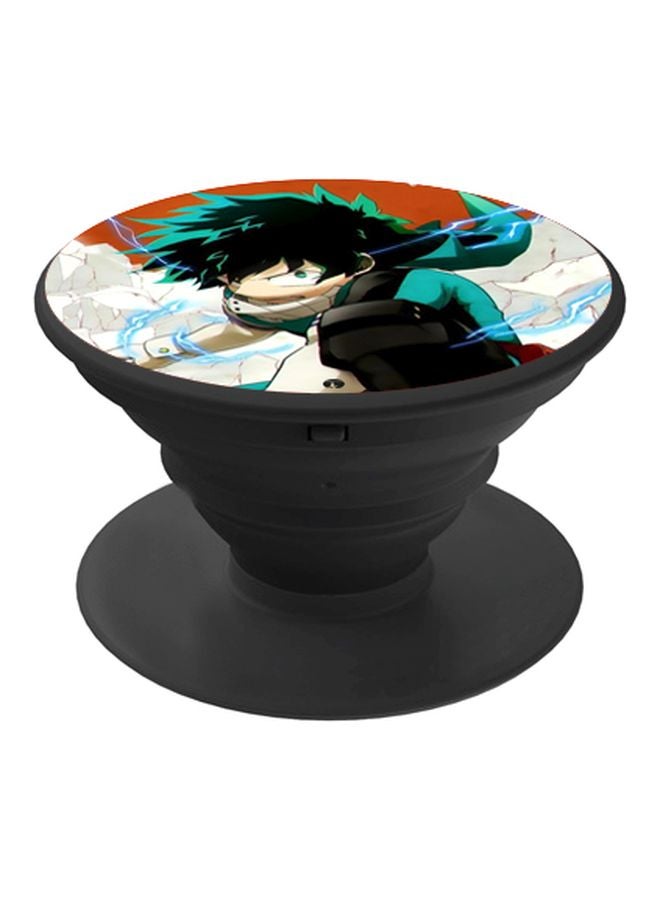 BP Cartoon Printed Mobile Pop Socket Black/Grey/Green - Image 1