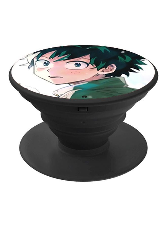 BP Cartoon Printed Mobile Pop Socket Black/Green/Beige - Image 1