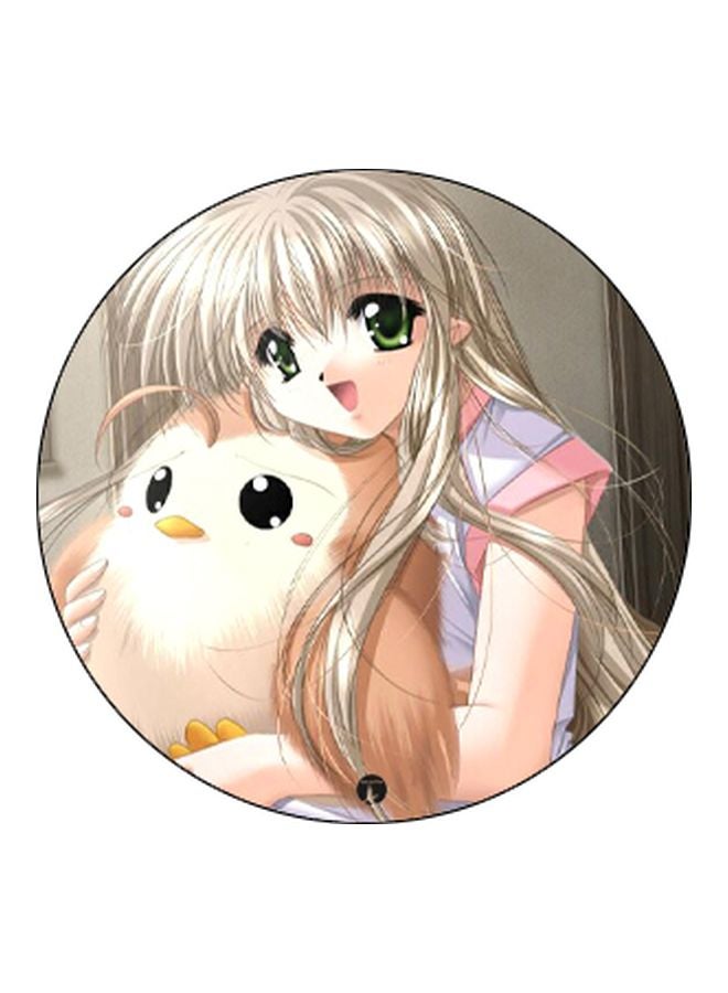 بي بي مقبض بوب سوكيت للموبايل بطبعة رسومات كرتونية رمادي/أرجواني/بيج - Image 2