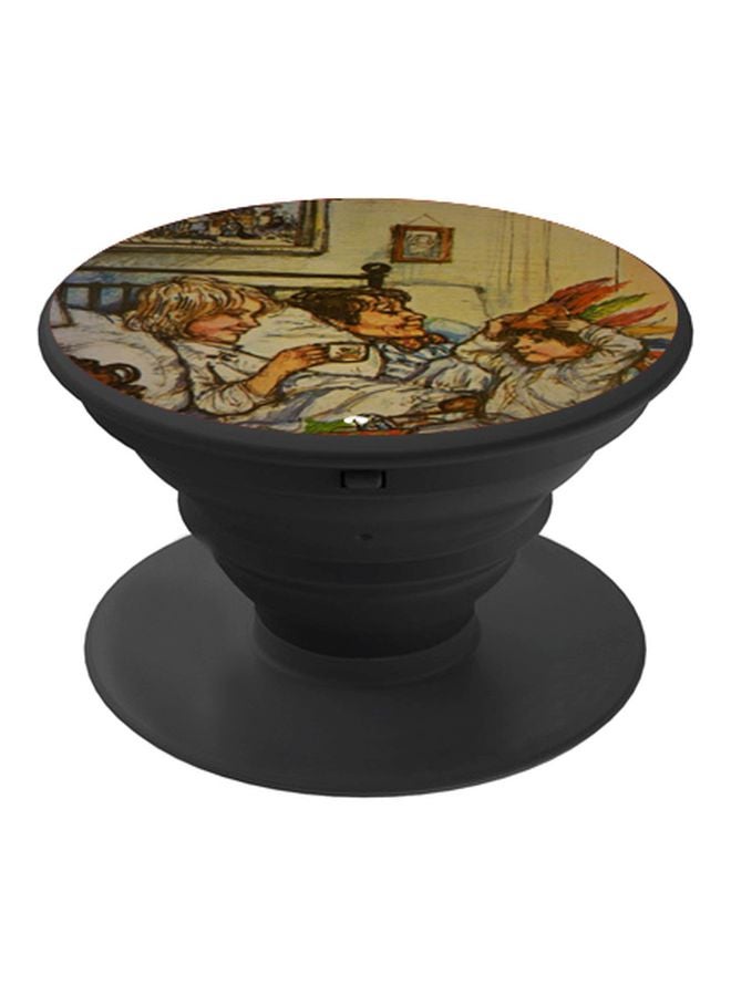 BP Girls Printed Pop Socket Phone Holder Beige/White/Black - Image 1