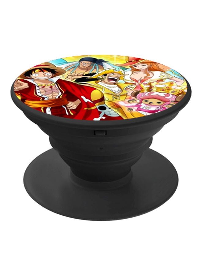 BP Cartoon Printed Mobile Pop Socket Grip Red/Yellow/Pink - Image 1