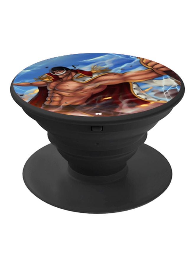 BP Cartoon Printed Mobile Pop Socket Grip Black/Brown/Blue - Image 1