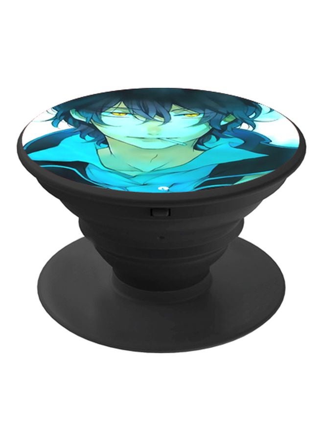 BP Cartoon Printed Mobile Pop Socket Grip Black/Blue/White - Image 1