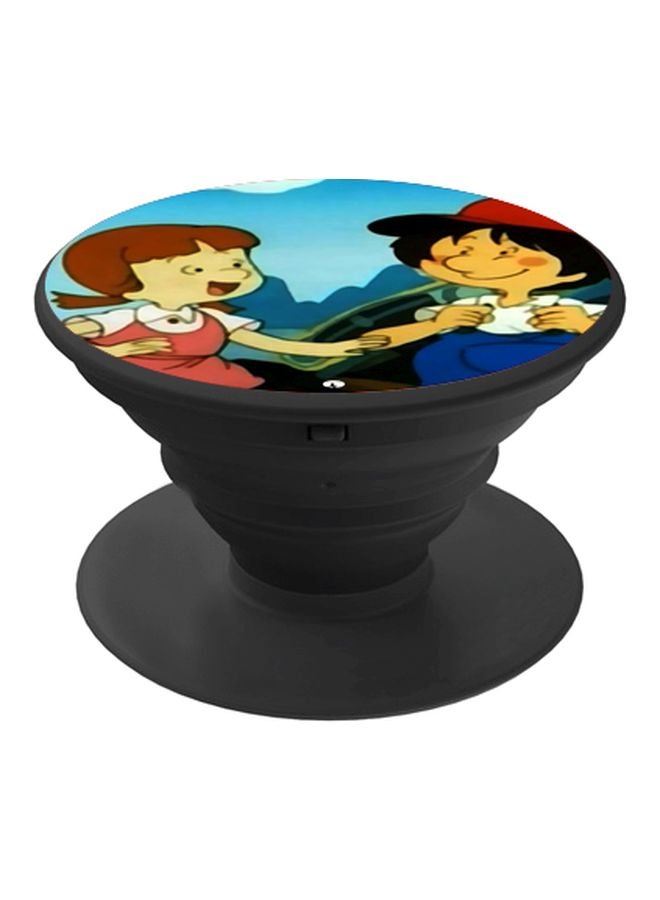 BP Cartoon Printed Mobile Pop Socket Grip Black/Blue/Red - Image 1
