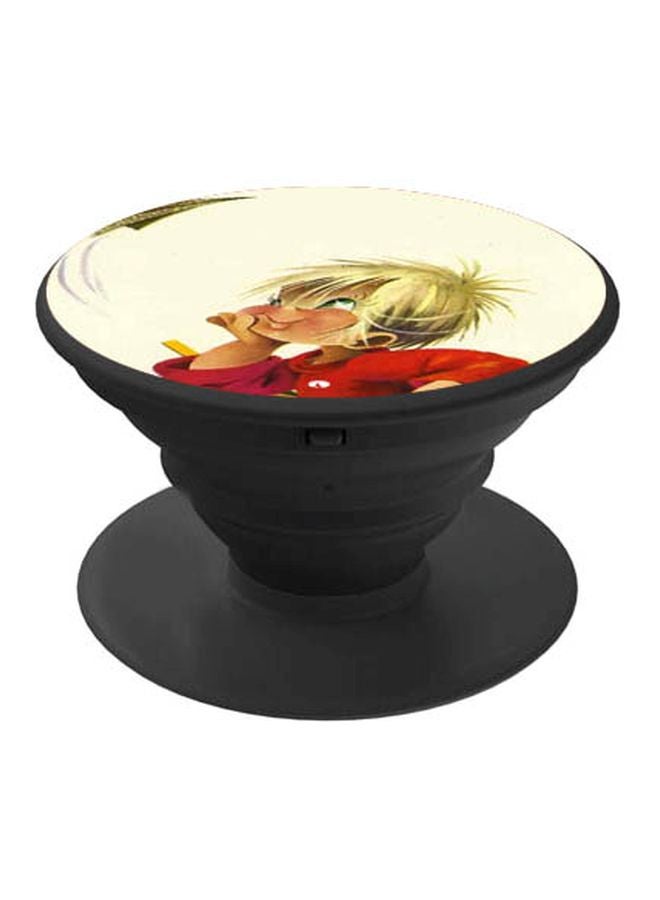 BP Cartoon Printed Pop Socket Beige/Red/Black - Image 1