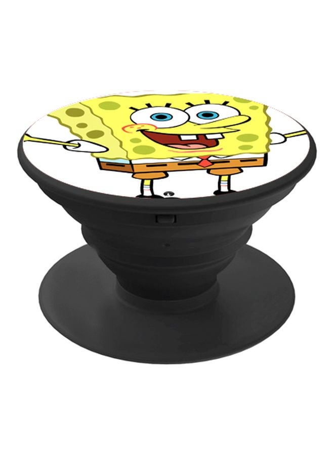 بي بي مقبض بوب سوكيت للموبايل بطبعة رسومات كرتونية أسود/ أبيض/ أصفر - Image 1