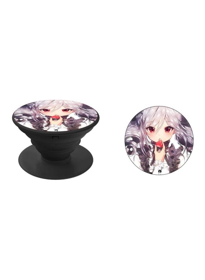 BP Cartoon Printed Mobile Pop Socket Grip Black/White/Purple - Image 2