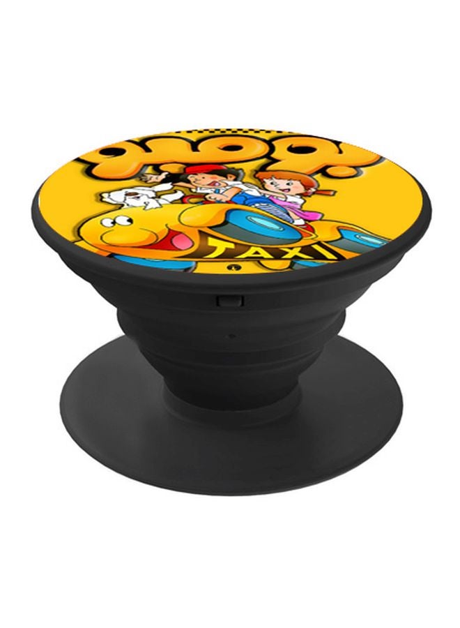 BP Printed Pop Socket Phone Holder Black/Yellow/Blue - Image 1