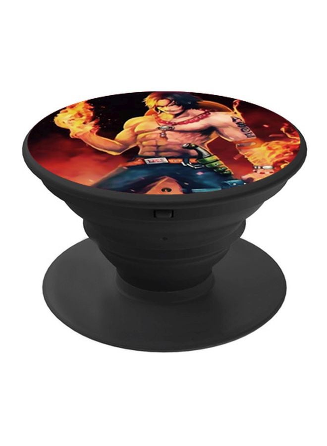 BP Anime Printed Pop Socket Phone Holder Yellow/Blue/Black - Image 1