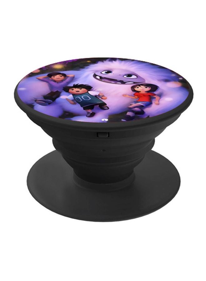 BP Cartoon Printed Pop Socket Phone Holder Purple/Red/Black - Image 1