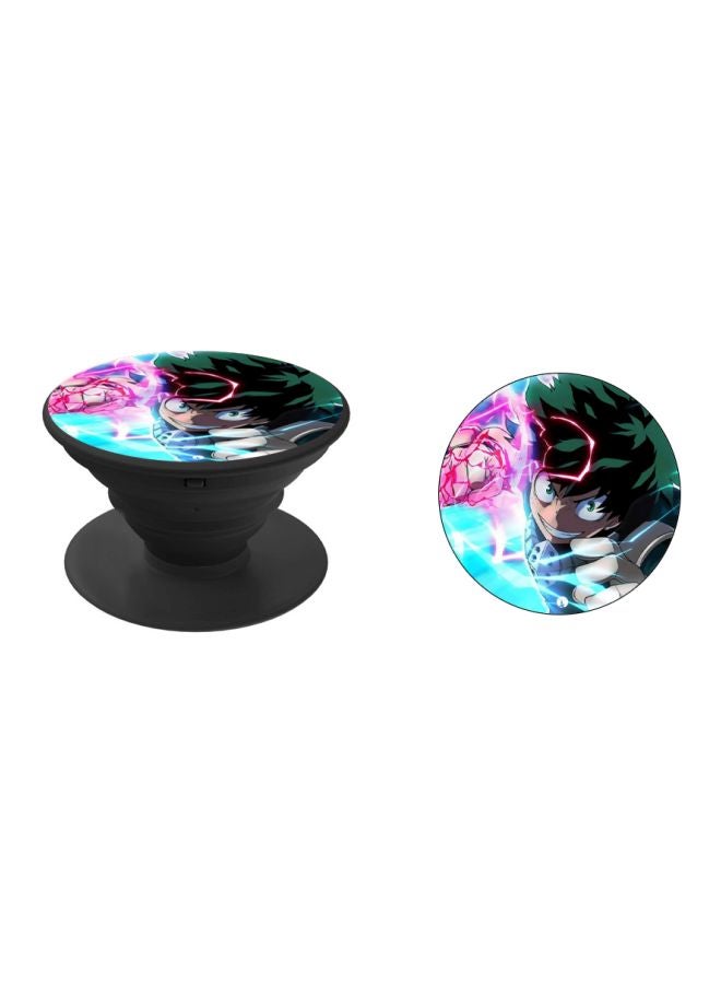 BP Anime Printed Pop Socket Phone Holder Blue/Pink/Black - Image 2