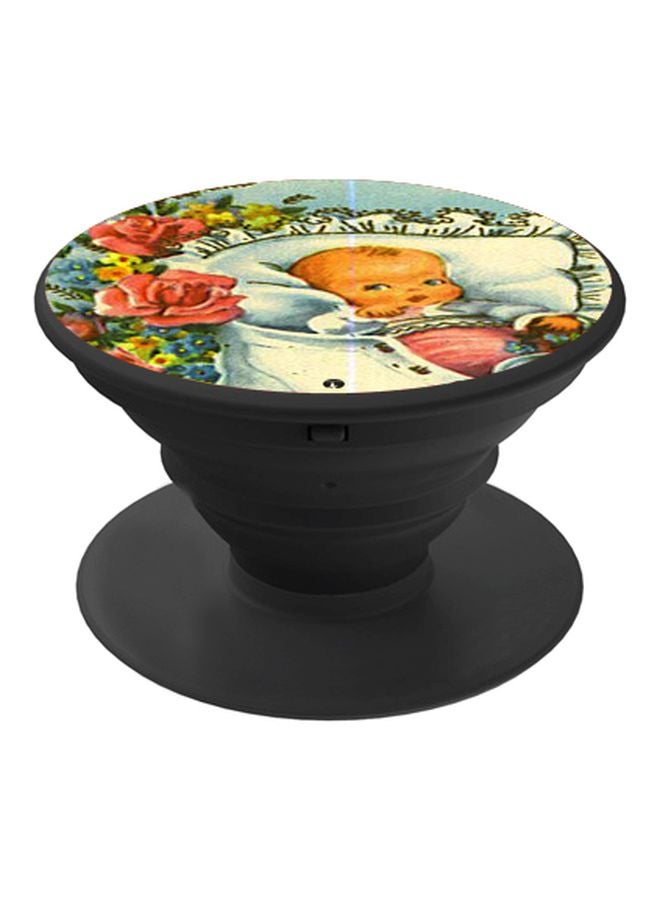 BP Children Printed Pop Socket Beige/Blue/Black - Image 1