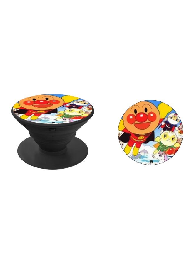 BP Cartoon Printed Pop Socket Phone Holder Brown/White/Black - Image 2