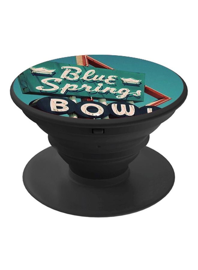 BP Blue Springs Bow Printed Pop Socket Blue/White/Black - Image 1