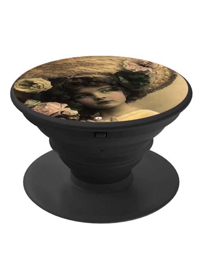 بي بي مقبض هاتف بوب سوكيت بطبعة امرأة بني/ رمادي/ أسود - Image 1