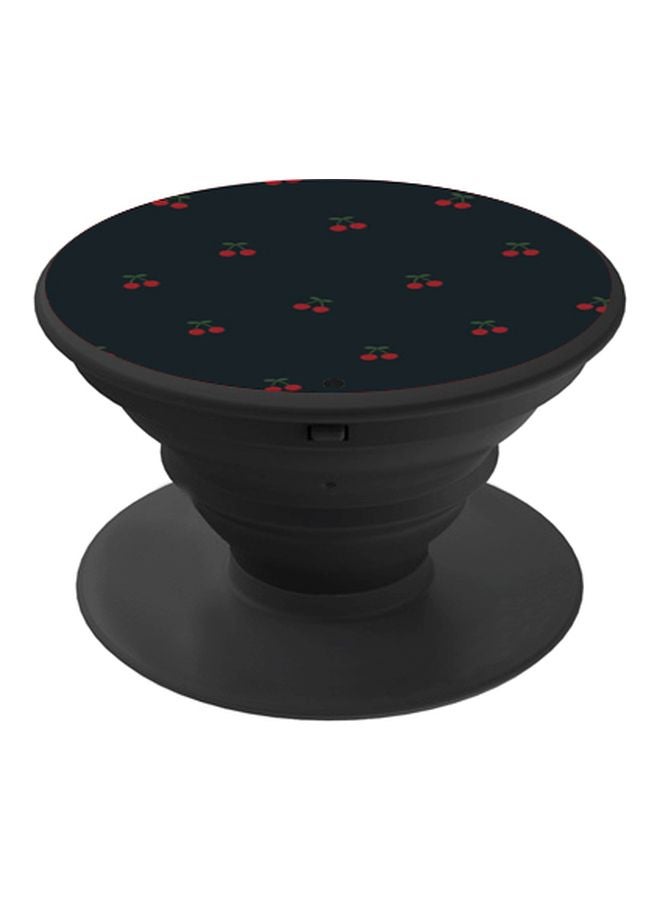 BP Cherries Printed Pop Socket Phone Holder Black/Red/Green - Image 1