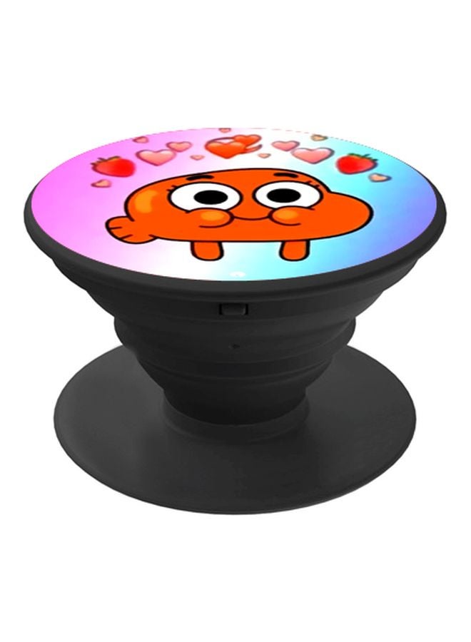 بي بي حامل بوب سوكيت للموبيل مطبوع برسمة من مسلسل 'The Amazing World Of Gumball' أزرق/ برتقالي/ أسود - Image 1