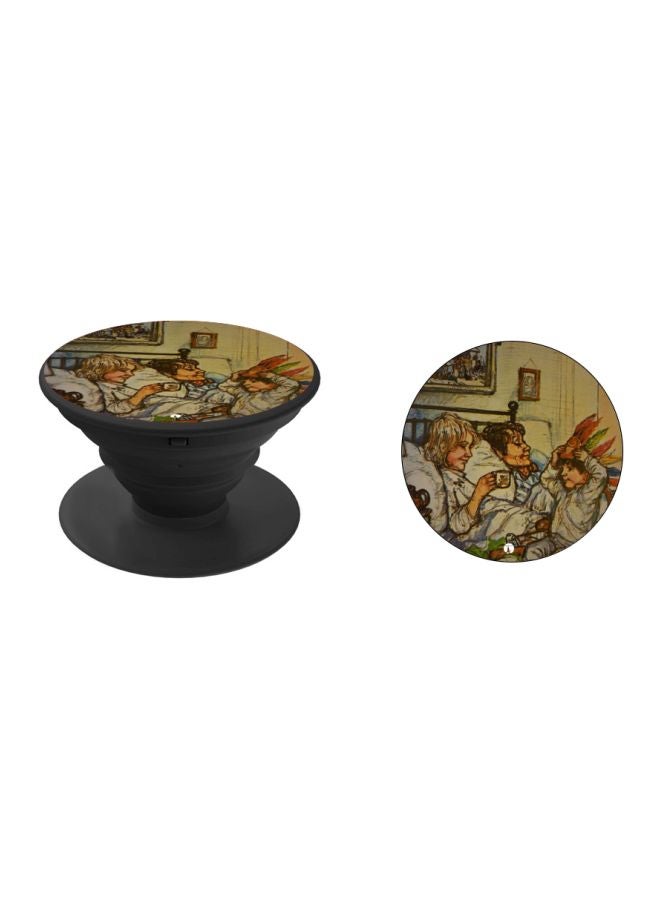 BP Girls Printed Pop Socket Phone Holder Beige/White/Black - Image 2