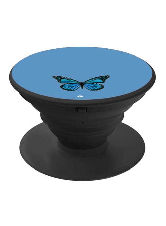 BP Butterfly Printed Pop Socket Blue/Black - Image 1