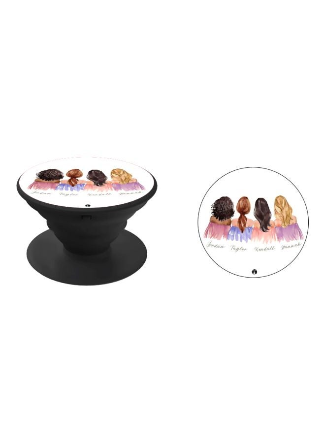 BP Girls Printed Pop Socket Phone Holder Purple/Pink/Black - Image 2