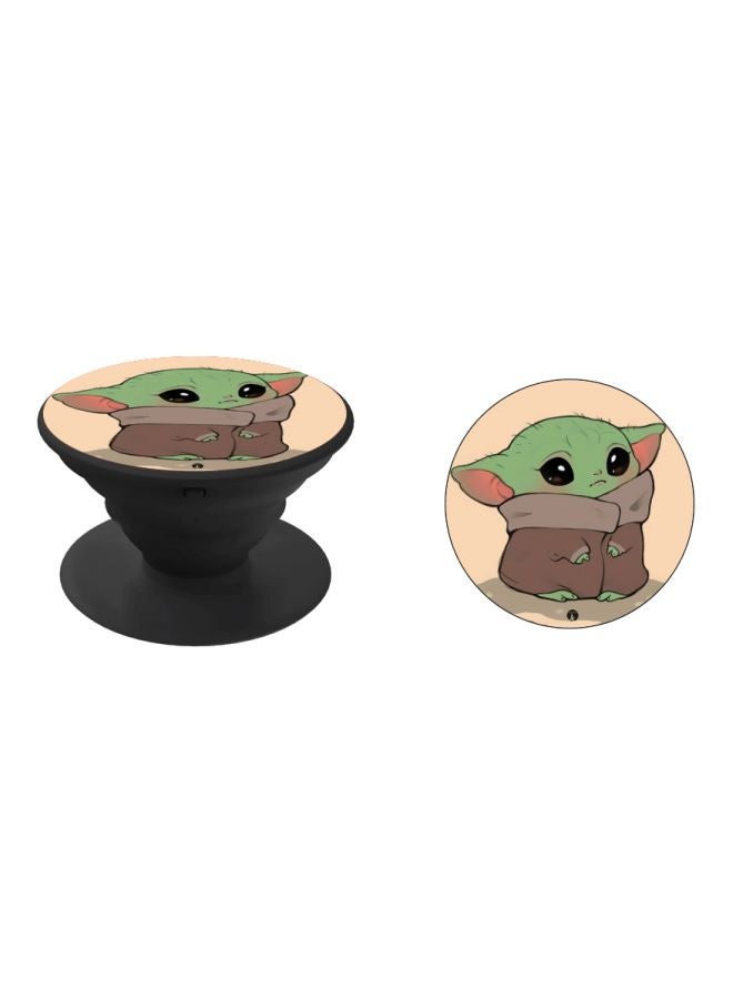 BP Cartoon Printed Pop Socket Phone Holder Brown/Green/Black - Image 2