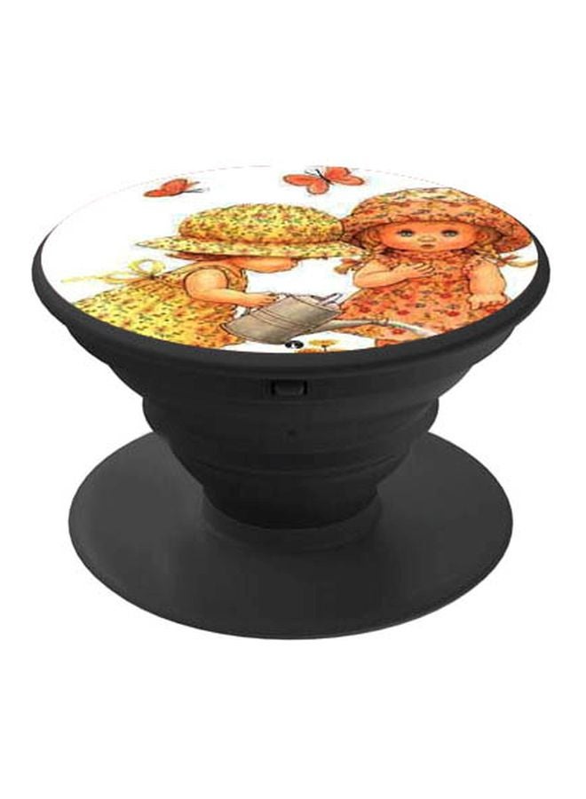 BP Cartoon Printed Pop Socket White/Orange/Black - Image 1