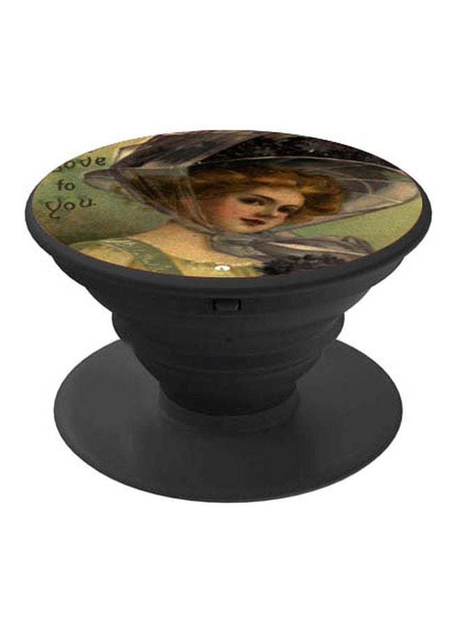 بي بي مقبض هاتف بوب سوكيت بطبعة امرأة أخضر / رمادي / أسود - Image 1