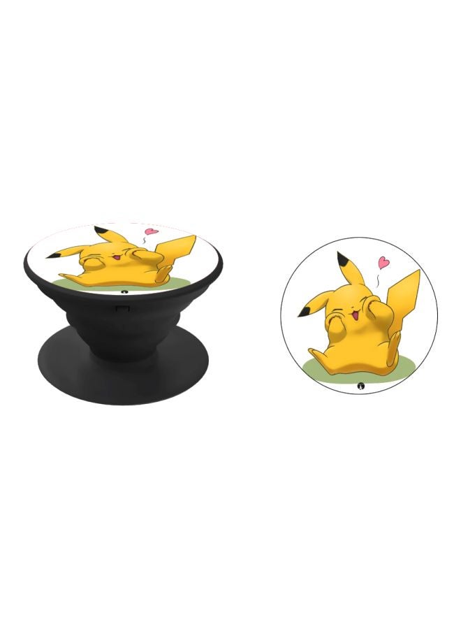 BP Cartoon Printed Pop Socket Phone Holder White/Yellow/Black - Image 2
