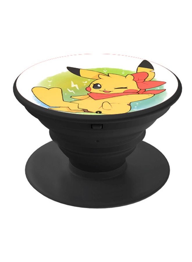 BP Cartoon Printed Pop Socket Phone Holder Yellow/White/Black - Image 1