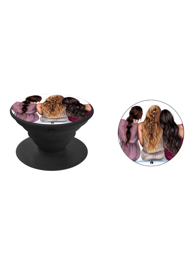 بي بي حامل هاتف بوب سوكيت بطبعة فتيات بيج/أرجواني/أسود - Image 2