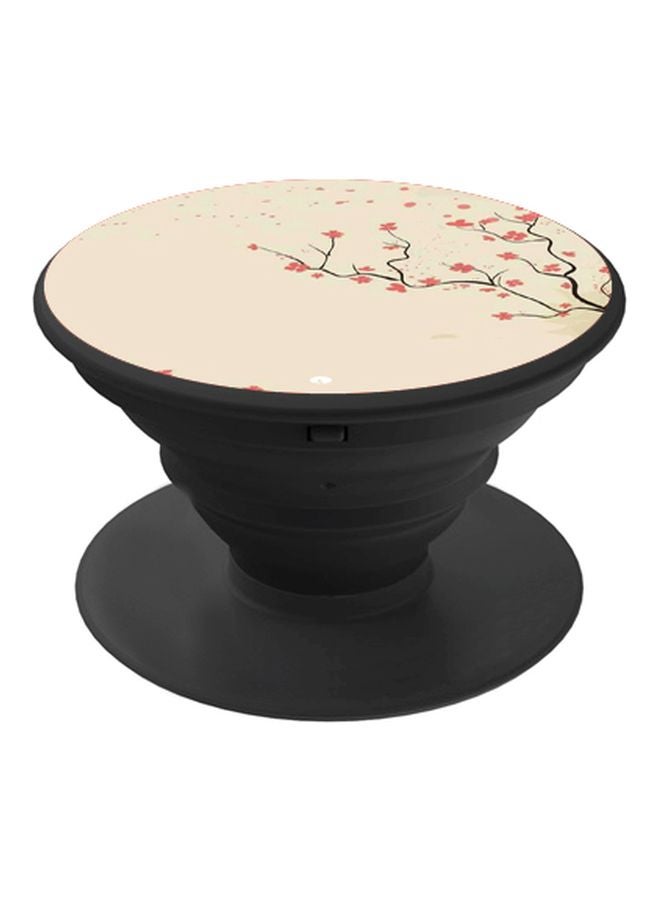 BP Flower Printed Pop Socket Beige/Red/Black - Image 1