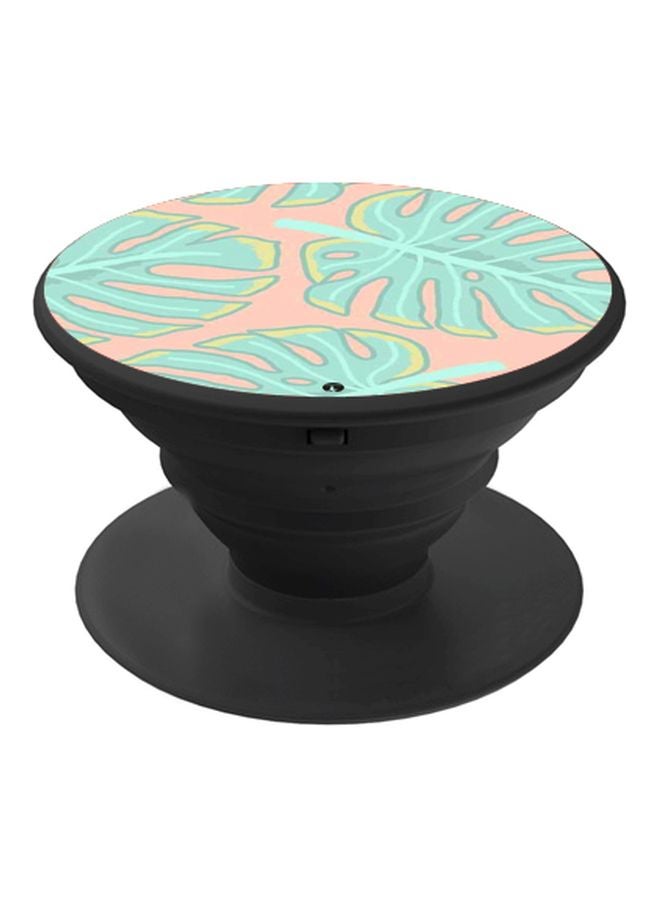BP Leaves Printed Pop Socket Phone Holder Pink/Green/Black - Image 1