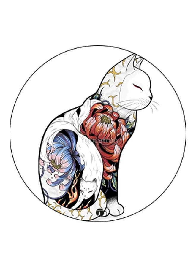 BP Cat Printed Pop Socket Phone Holder White/Red/Black - Image 2