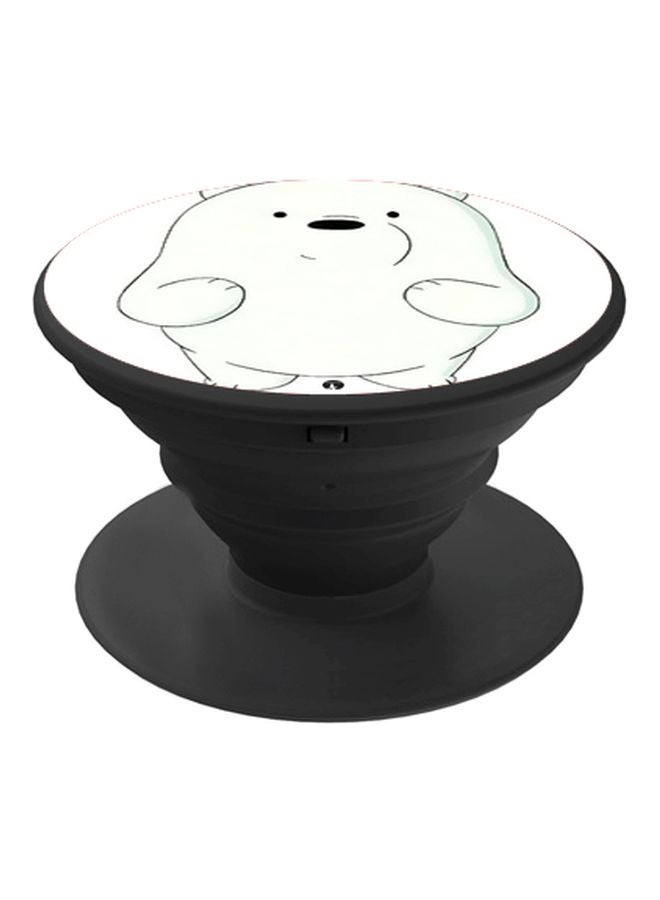 BP We Bare Bears Printed Pop Socket Phone Holder White/Black - Image 1