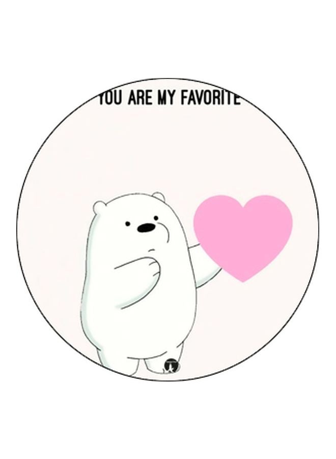 BP You Are My Favorite Printed Pop Socket Phone Holder White/Pink/Black - Image 2