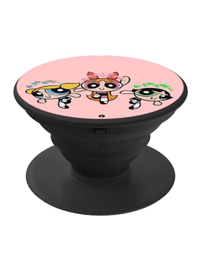 BP The Powerpuff Girls Printed Pop Socket Phone Holder Pink/Yellow/Black - Image 1