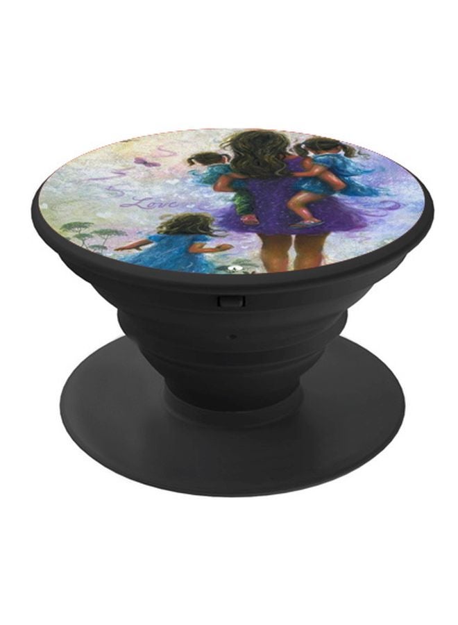 BP Girls Printed Pop Socket Phone Holder Purple/Blue/Black - Image 1