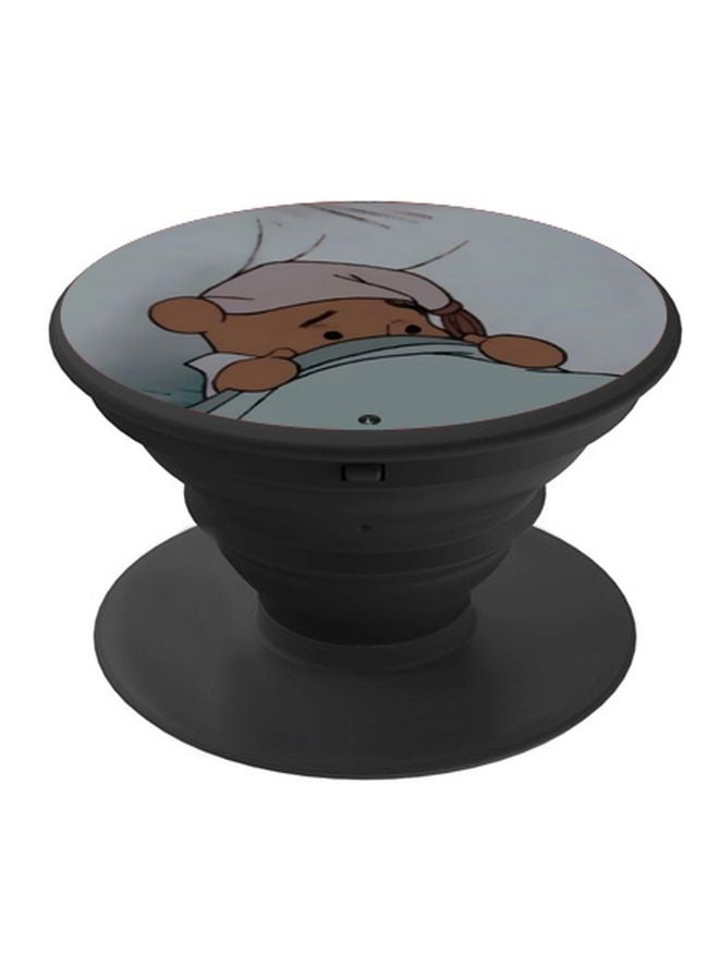 BP Winnie The Pooh Printed Pop Socket Phone Holder Grey/Brown/Black - Image 1