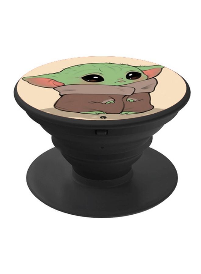 BP Cartoon Printed Pop Socket Phone Holder Brown/Green/Black - Image 1