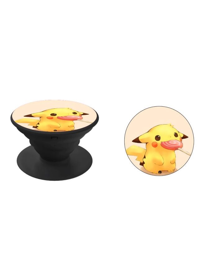 BP Cartoon Printed Pop Socket Phone Holder Yellow/Beige/Black - Image 2